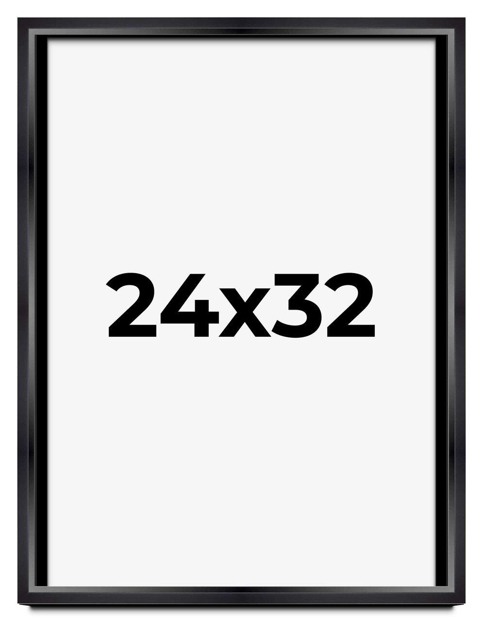 Modern Shadow Box 1.5" Depth Black Picture Frame - UV Acrylic, Backing, Hanging Hardware